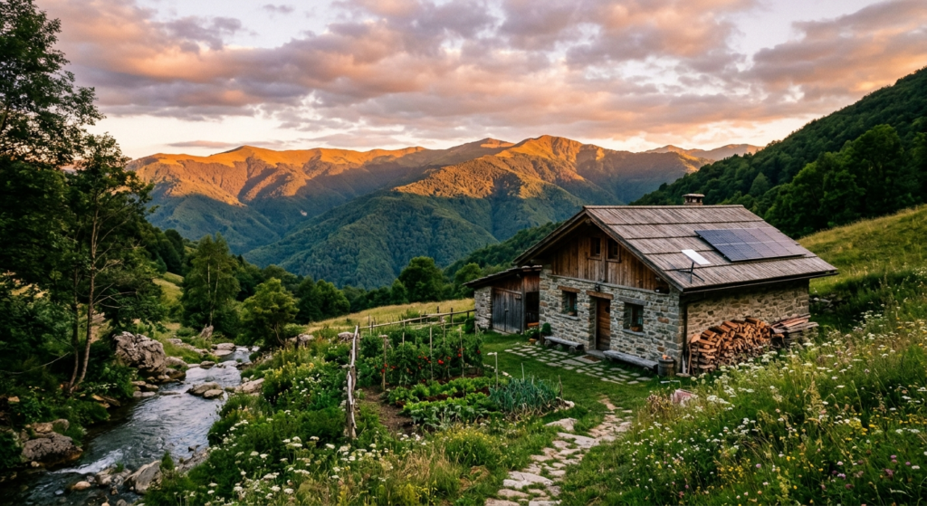 baita in montagna off grid